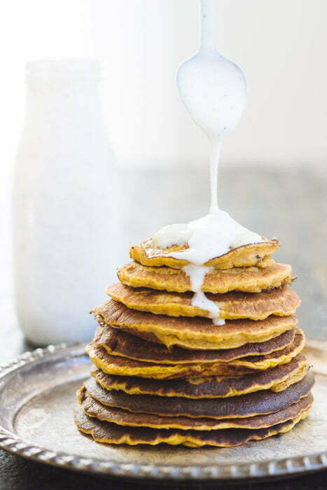 Pumpkin Pancakes with Shredded Coconut