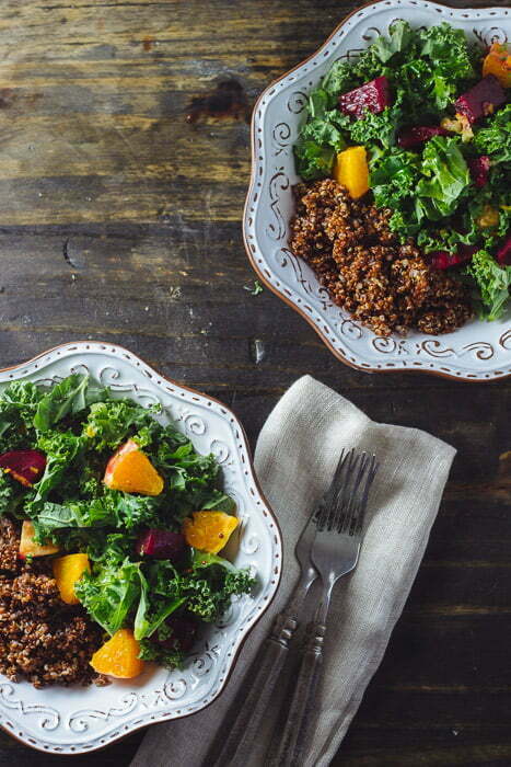 Beet and Kale Salad with Quinoa