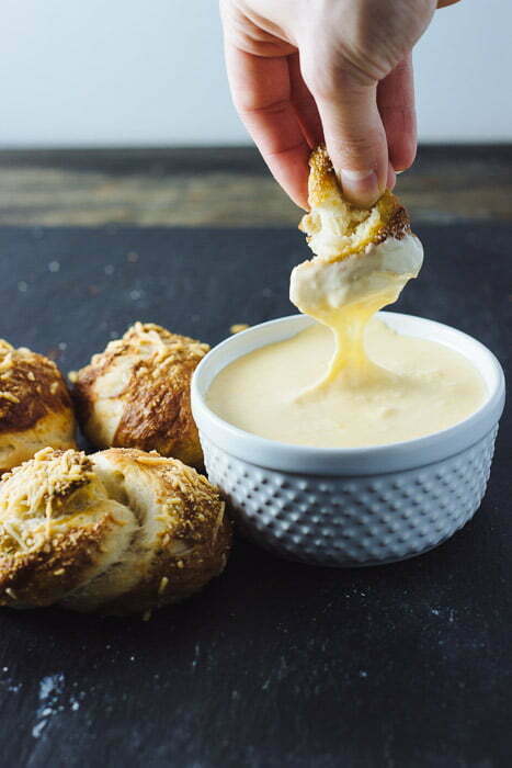 Cheesy Soft Garlic Pretzel Knots Recipe