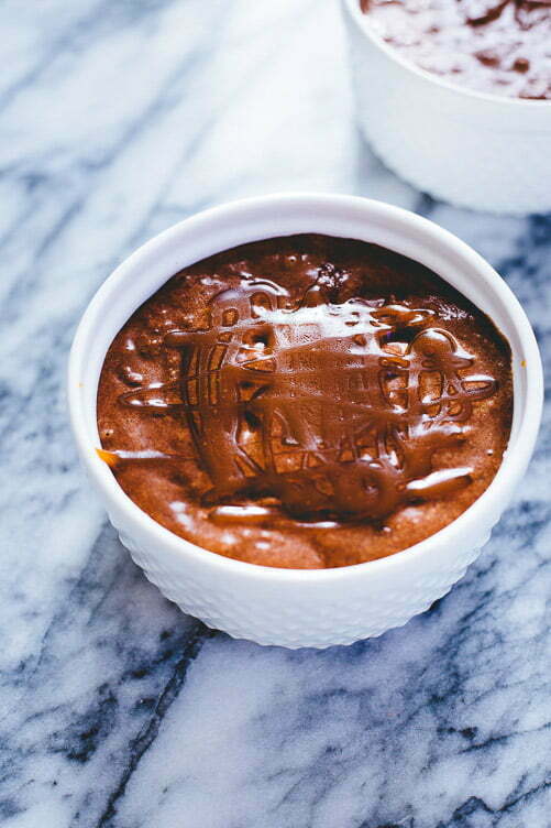 Chocolate Soufflé With Salted Caramel