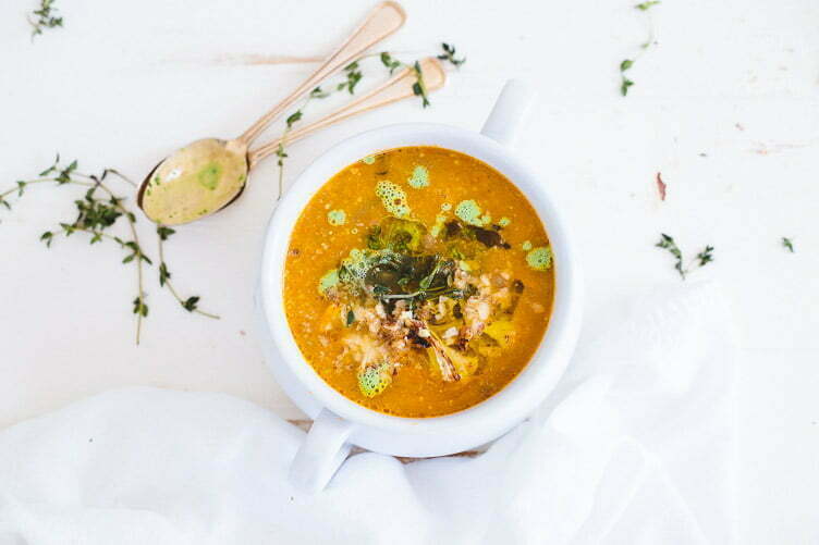 Vegan Cauliflower Tomato Soup Recipe