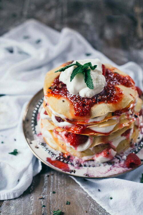 Raspberry Crépe Cake Recipe