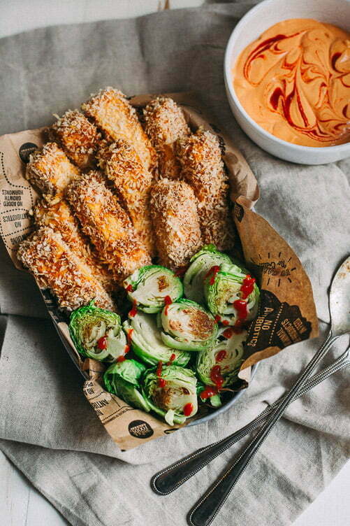 Baked Tofu Fries With Spicy Sriracha Dipping Sauce