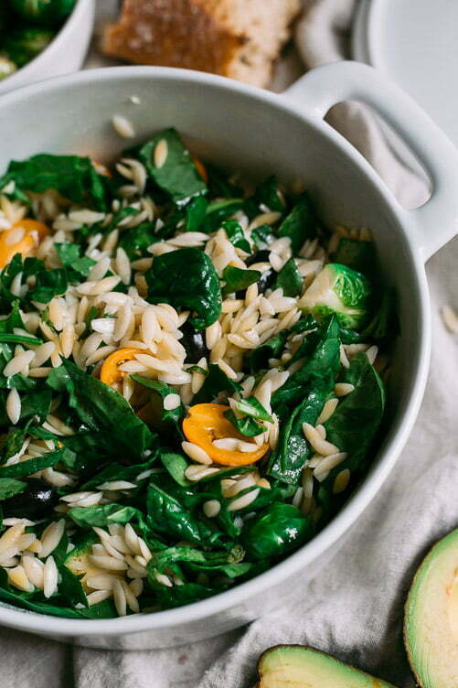 Healthy Spinach Orzo Salad Recipe