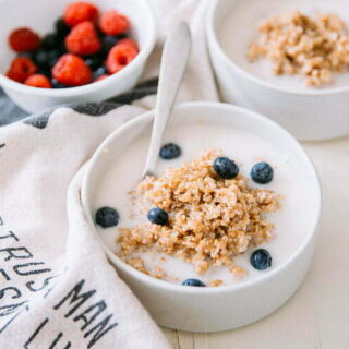 Cracked Wheat Berries with Coconut Milk & Mixed Fruit