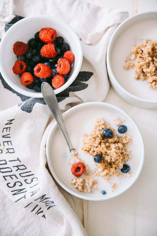 Cracked Wheat Berries with Coconut Milk & Mixed Fruit (A spin on an old classic)
