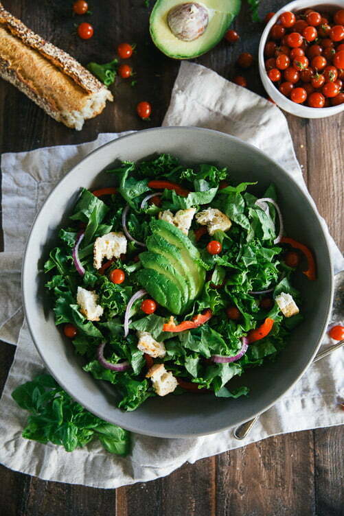 Italian Garden Salad (with fresh avocado, and the best dressing you've ever had!)
